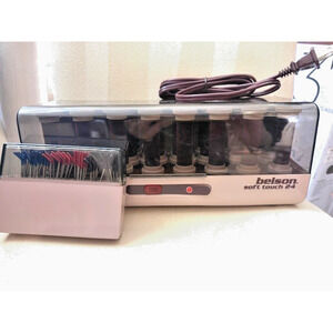 WINDMERE Gentle Curl 24 Velvet Flocked Hot Rollers Curlers W/ Extra Clips Tested